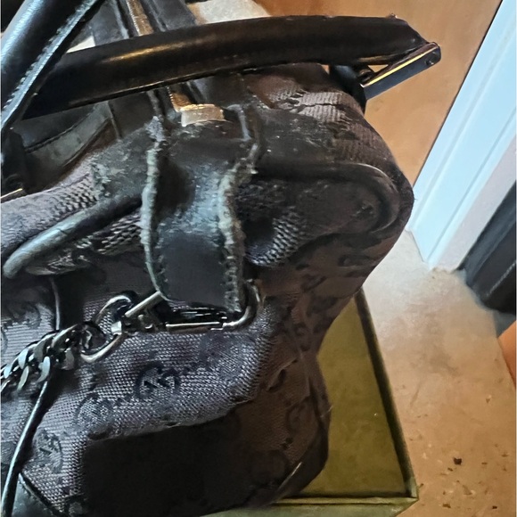 Brown & Black Bag 100% AUTHENTIC GUCCI Original $900 SALE Vintage Condition! - Picture 6 of 14
